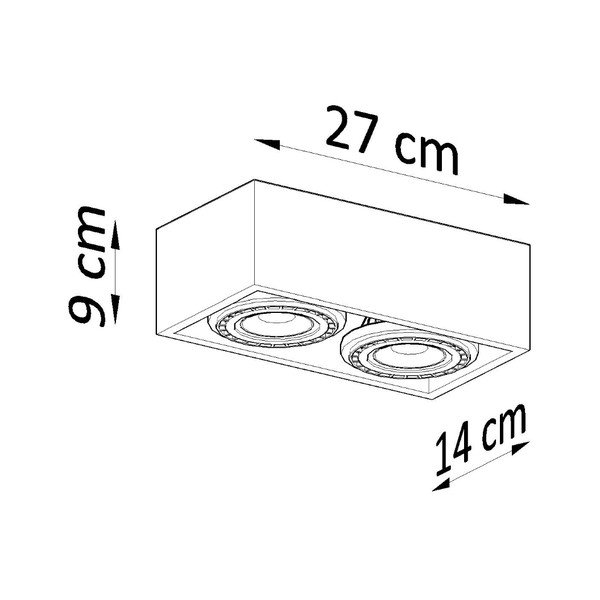 Pelēka griestu lampa 14x27 cm Postiga – Sollux-image-3