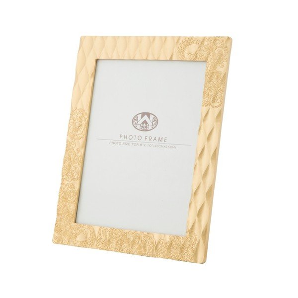 Dzeltens fotorāmis sveķu rāmī Mauro Ferretti Glam Carving, 20 x 25 cm
