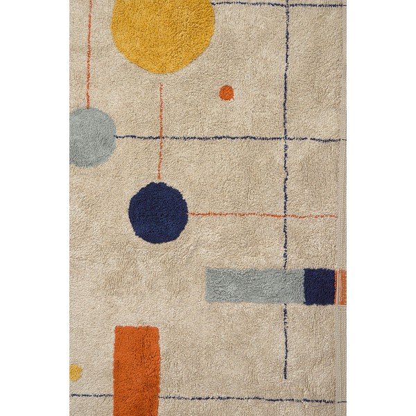 Bēšs mazgājams/ar rokām darināts kokvilnas paklājs 170x240 cm Geometrical Shapes – Lorena Canals-image-3