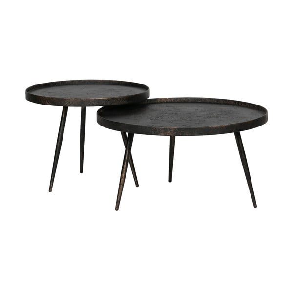 Melns apaļš žurnālgaldiņš ø 58 cm Bounds – WOOOD-image-3