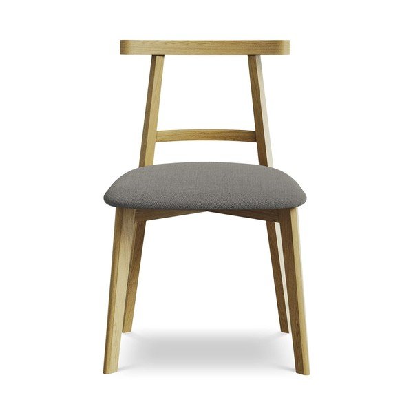 Pelēks masīvkoka pusdienu krēsls Ohelo – Makamii-image-1