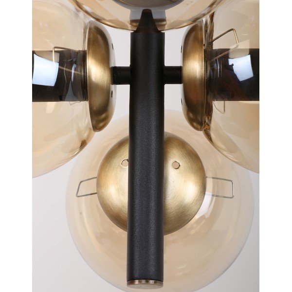 Melna piekaramā lampa ar stikla abažūru ø 35 cm Forte – Squid Lighting-image-3