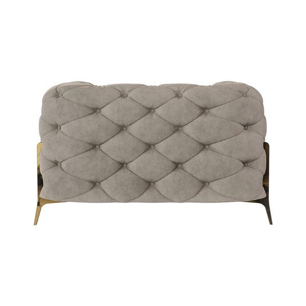 Pelēkbēšs samta atpūtas krēsls Chelsea Bis – Ropez-image-3