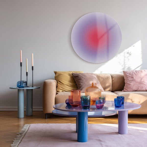 Drukāta stikla glezna ø 70 cm Halo – Styler-image-2