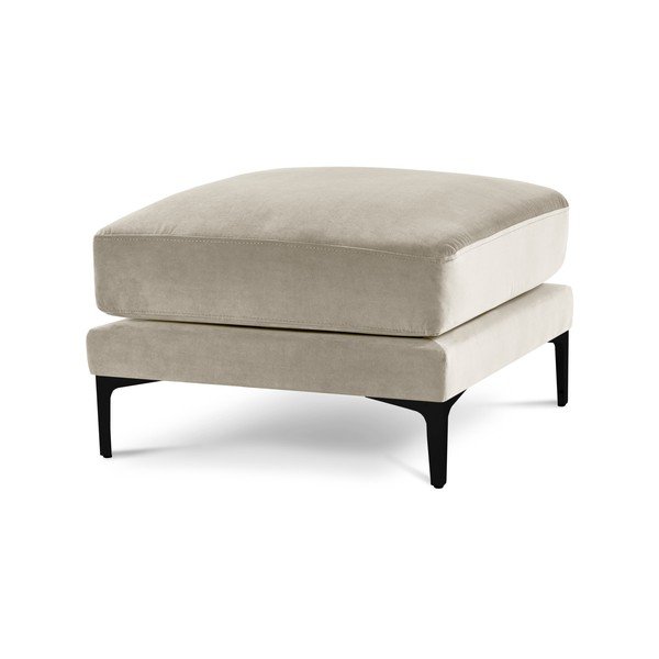 Bēšs samta kāju soliņš Kooko Home Harmony-image-2