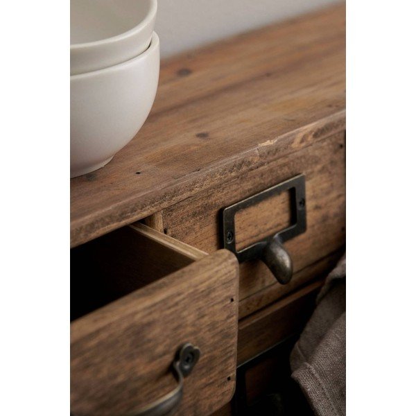 Gaiša dabīga toņa priedes masīvkoka piekarināma kumode 67x25x14 cm Klas – Ellos Home-image-1