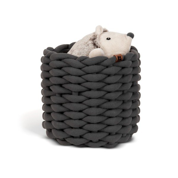 Tekstila uzglabāšanas grozs ø 21x17 cm Peach Skin Round S – Bigso-image-4