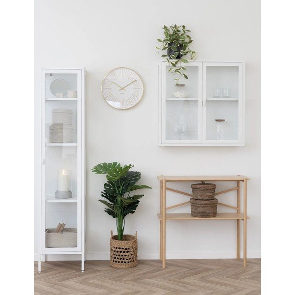 Balta metāla vitrīna 40x180 cm Brisbane – House Nordic-image-1