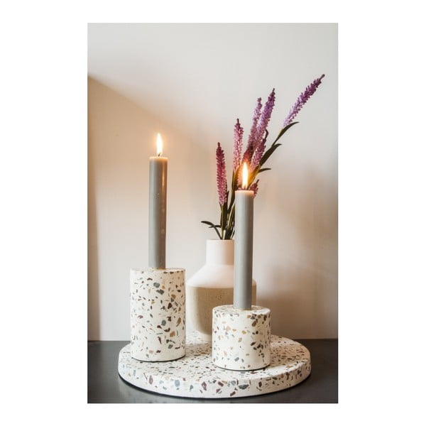 Ar rokām darināts svečturis PT LIVING Terrazzo Trois, augstums 7,5 cm-image-4