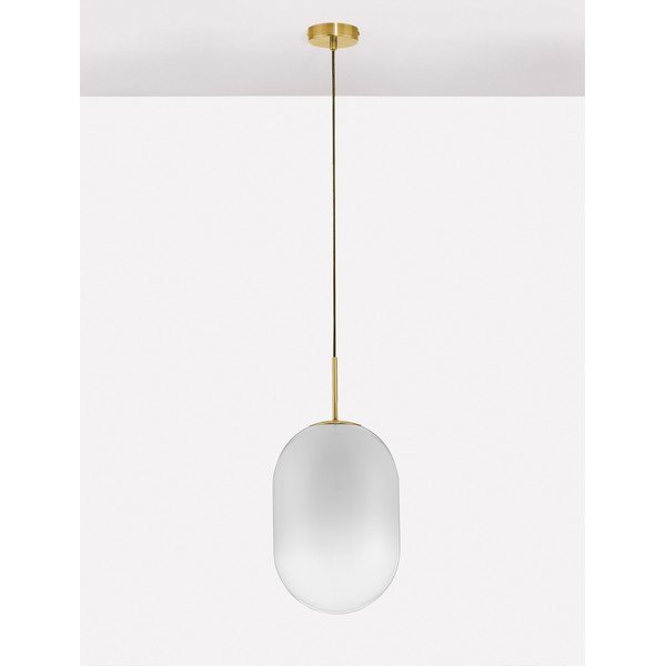 Balta/zelta krāsas stikla piekaramā lampa ø 24 cm Chrysi – Nova Luce-image-4
