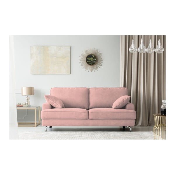 Rozā divvietīgs dīvāns Kooko Home Rumba-image-1