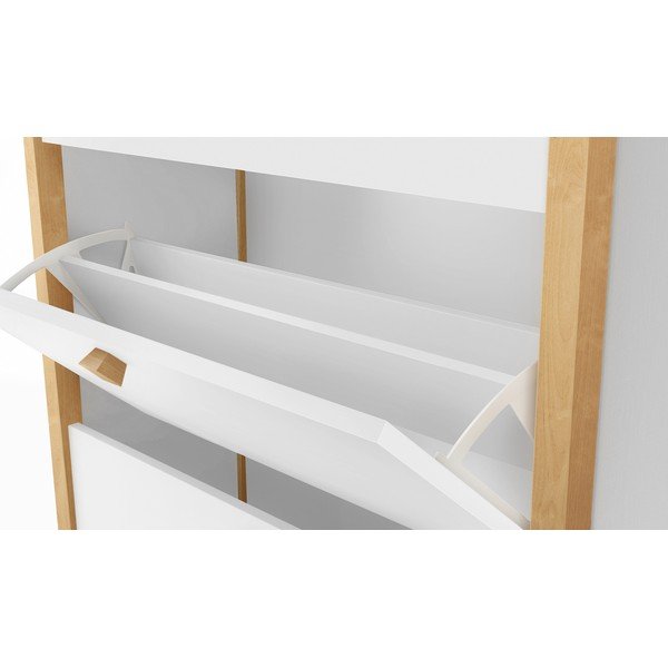 Balts apavu skapis ar 3 durvīm Woodman Hannover-image-3