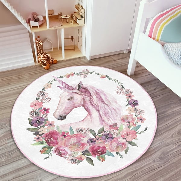 Rozā bērnu paklājs ø 80 cm Comfort – Mila Home-image-4