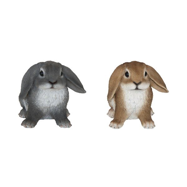 2 dekoratīvo statuju komplekts Esschert Design Truši, augstums 14,6 cm