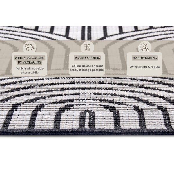 Melnbalts āra paklājs 120x170 cm Pangli Black – Hanse Home-image-4