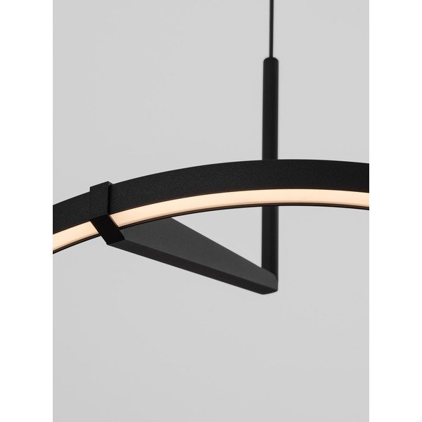 Matēti melna alumīnija LED piekaramā lampa ar regulējamu spilgtumu ø 60 cm Tilia – Nova Luce-image-2