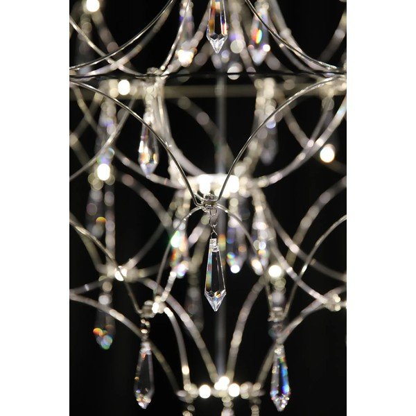 Sudraba krāsas LED piekaramā lampa ø 80 cm Efesos – Markslöjd-image-2