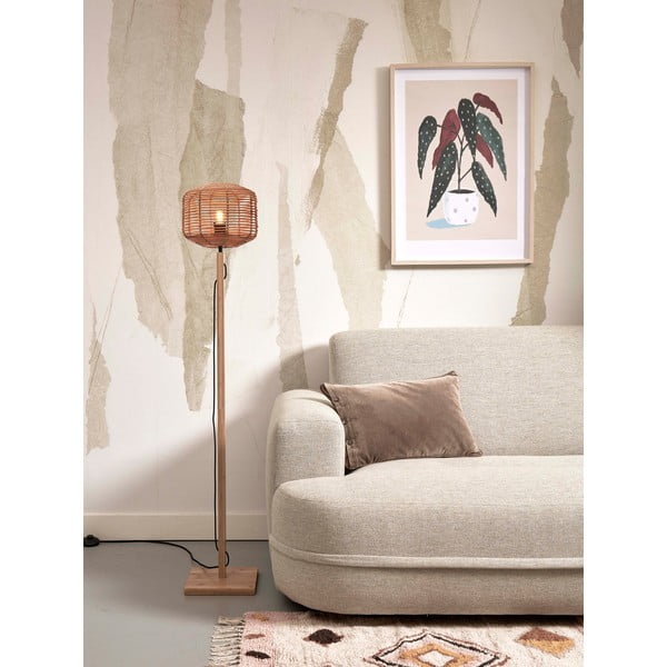Dabīga toņa stāvlampa ar rotangpalmas abažūru (augstums 130 cm) Tanami – Good&Mojo-image-3