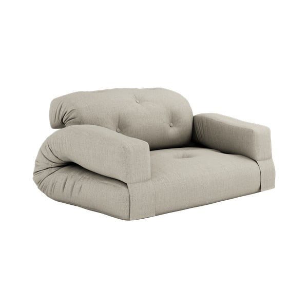 Bēšs lina izvelkamais dīvāns 140 cm Hippo – Karup Design