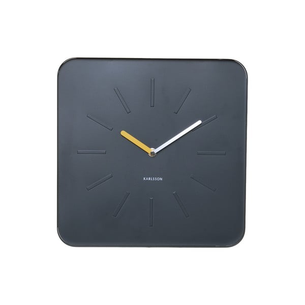 Sienas pulkstenis Cube Dark Grey