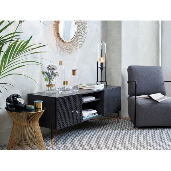 Apaļš sānu galdiņš ar stikla galda virsmu ø 40 cm Jolene – Kave Home-image-4