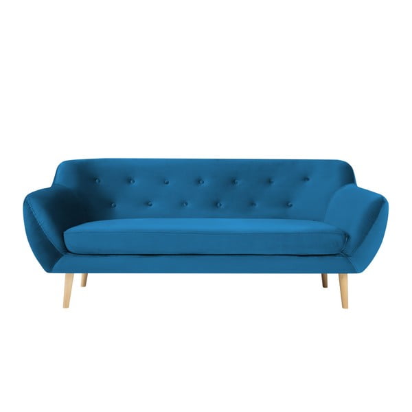 Zils trīsvietīgs dīvāns Mazzini Sofas Amelie
