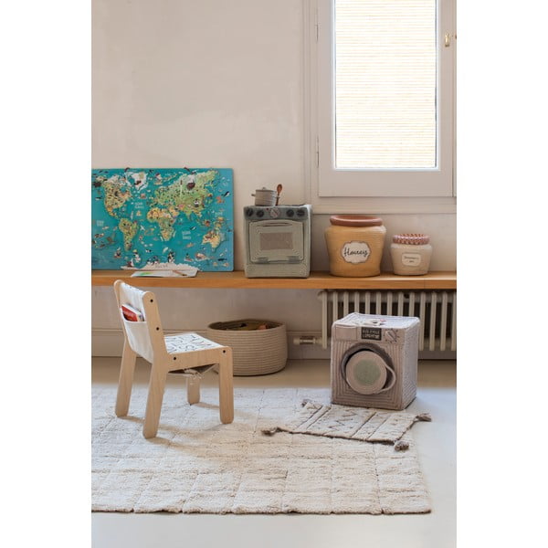 Krēmkrāsas mazgājams/ar rokām darināts kokvilnas paklājs 120x160 cm Mosaic – Lorena Canals-image-4