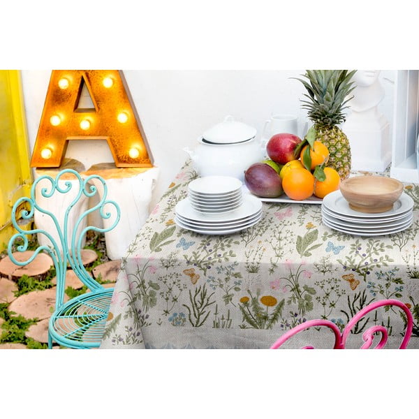 Galdauts ar linu Surdic Botanic Herbs, 140 x 140 cm-image-2