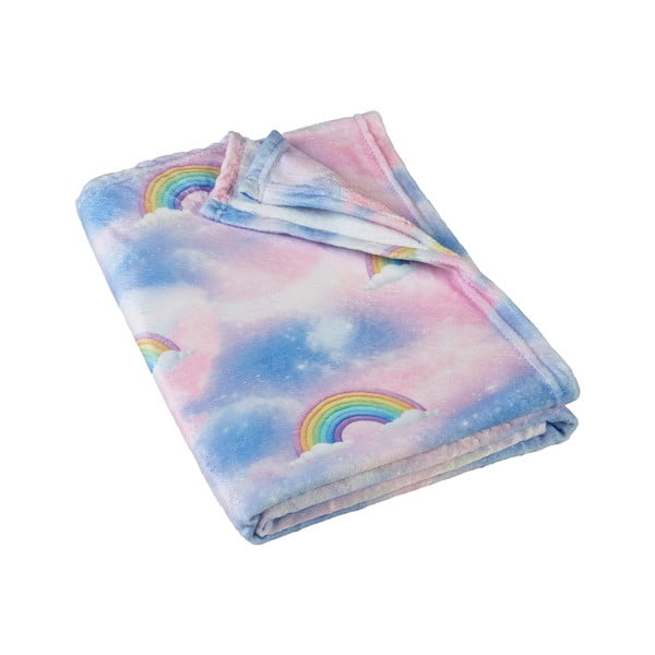 Zila/rozā mikroplīša bērnu sega 130x170 cm Candy Unicorn – Catherine Lansfield