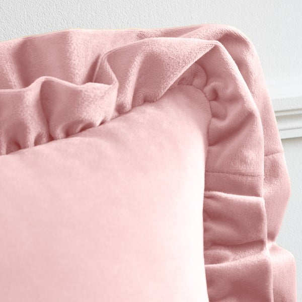 Samta dekoratīvais spilvens 43x43 cm Velvet Double Frill – Catherine Lansfield-image-2