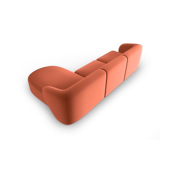 Rozā samta stūra dīvāns (ar labo stūri/ar zvilni) Paolo – Milo Casa-image-3