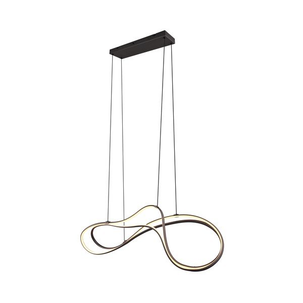 Melna LED piekaramā lampa ar metāla abažūru Nala – Trio Select-image-4