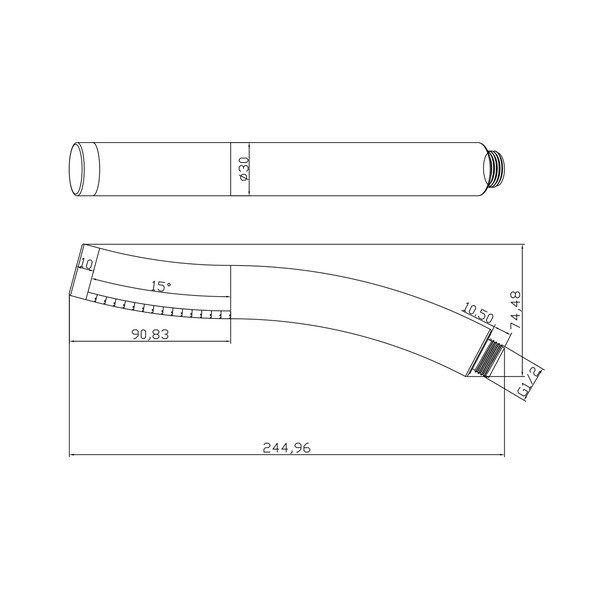 Spīdīgas sudraba krāsas plastmasas dušas galva – Sapho-image-1