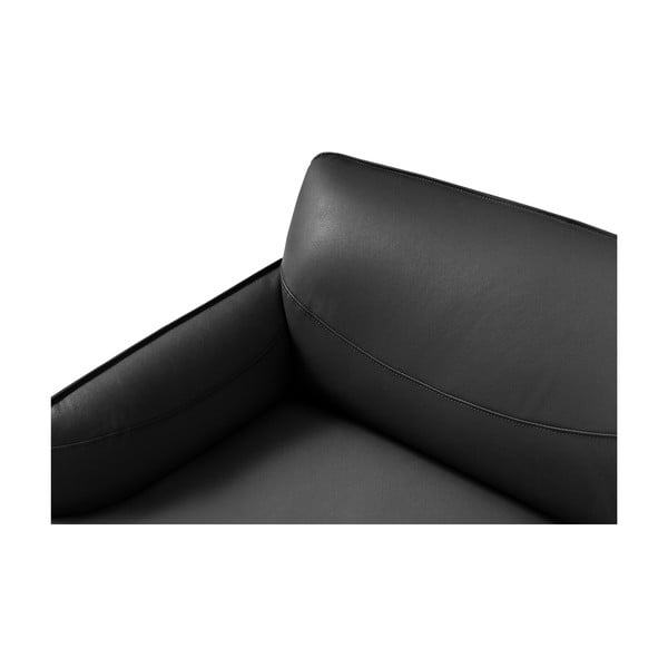 Tumši pelēks ādas atpūtas krēsls Windsor & Co Sofas Neso-image-4