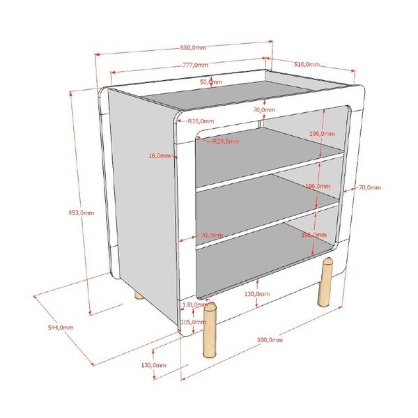 Balta bērnu kumode ar pārtinamo galdiņu 88x95x57 cm Smile – Vipack-image-2