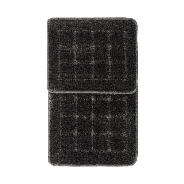 Antracīta pelēki vannas istabas paklājiņi (2 gab.) 50x80 cm Kareli – Foutastic-image-2