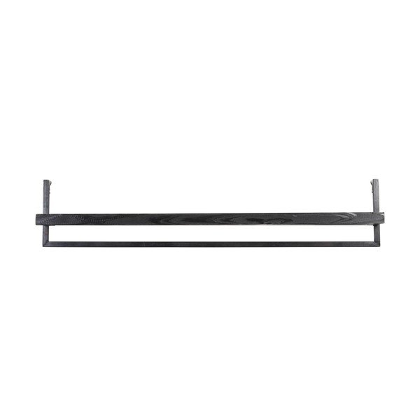 Matēti melns mango masīvkoka sienas plaukts 120 cm Maddison – Light & Living