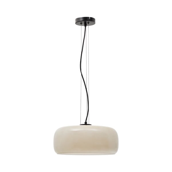 Pelēkbēša LED piekaramā lampa ar stikla abažūru ø 38 cm Reig – Kave Home