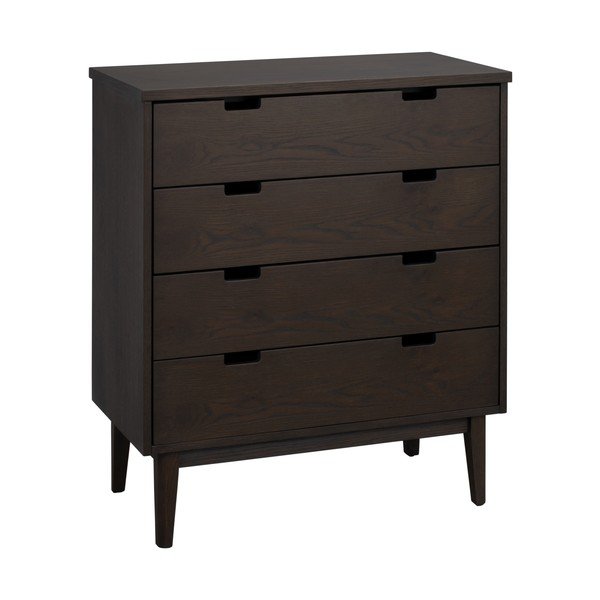 Tumša dabīga toņa ozola masīvkoka kumode 75x85x38 cm Garrison – Rowico