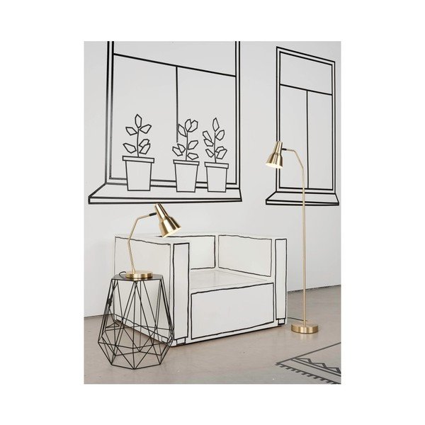 Galda lampa ar metāla abažūru zelta krāsā (augstums 44 cm) Valencia – it's about RoMi-image-1