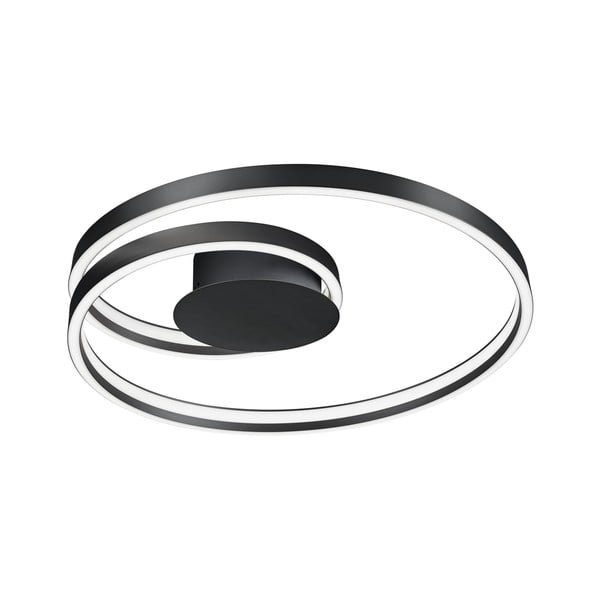 Melna LED griestu lampa ar balss vadību/ar mobilās lietotnes vadību un metāla abažūru Ciola – CINQUE