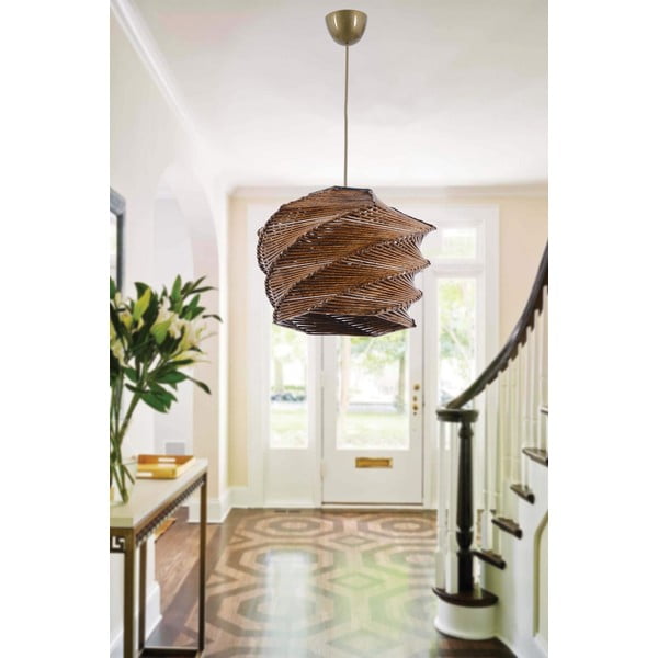 Gaiši brūna piekaramā lampa ø 32 cm Ruche – Opviq lights-image-1