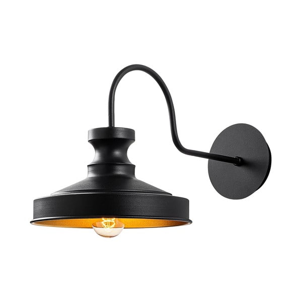 Melna sienas lampa ø 22 cm Kiruna – Opviq lights-image-2