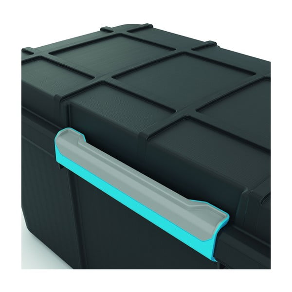 Melna plastmasas uzglabāšanas kaste ar vāku 73,5x44,5x46 cm Scuba Box – KIS-image-1
