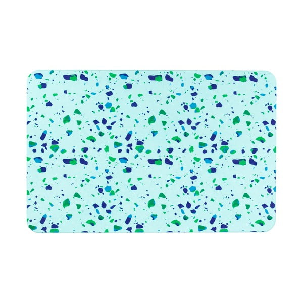 Gaiši zils diatomīta vannas istabas paklājiņš 39x60 cm Terrazzo – Artsy Doormats