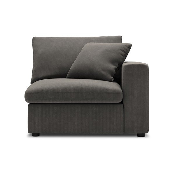Tumši brūna modulārā dīvāna stūra daļa Windsor & Co Sofas Galaxy, labais stūris