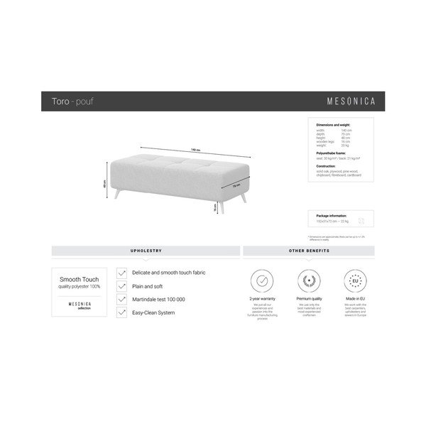 Tirkīzzils kāju soliņš MESONICA Toro-image-3