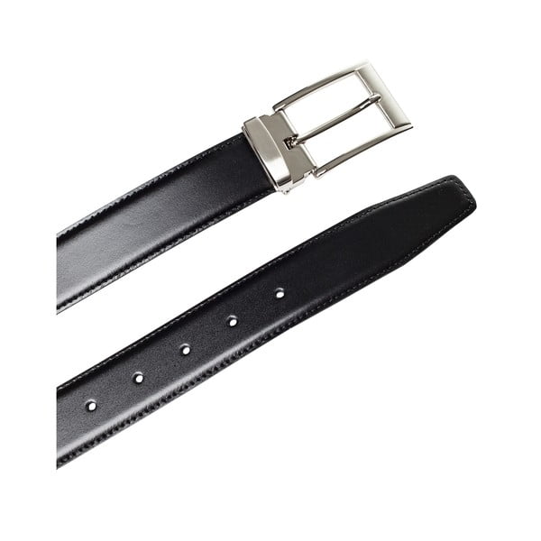 Melna vīriešu ādas josta Ferruccio Laconi Ivar, garums 90 cm-image-1