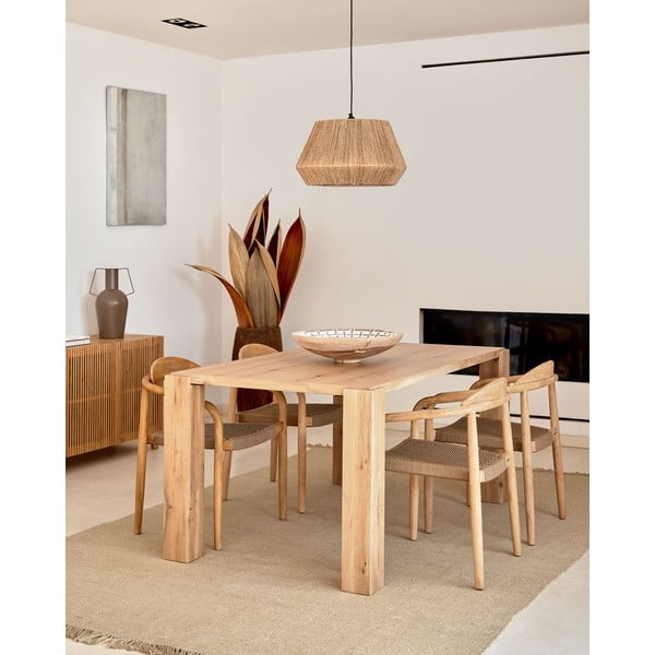 Ēdamgalds ar ozolkoka imitāciju 100x200 cm Deyanira – Kave Home-image-1