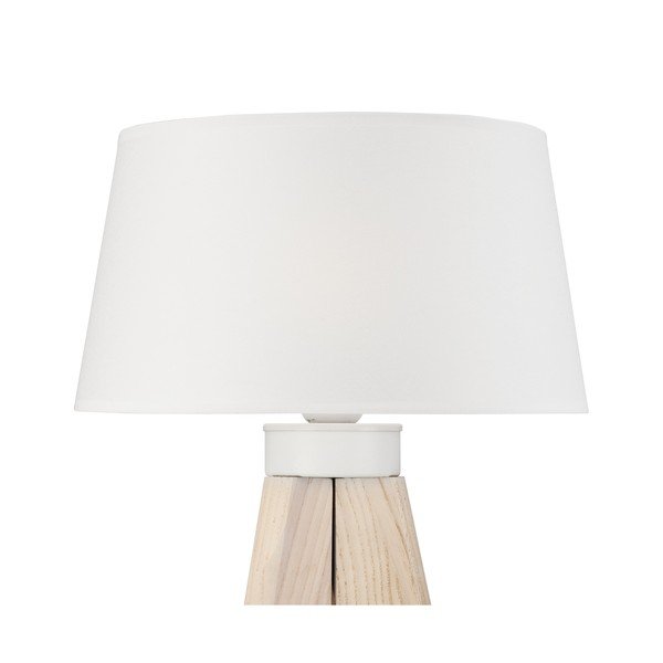 Balta/dabīga toņa galda lampa – LAMKUR-image-4